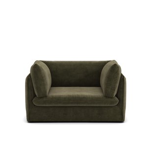 XL fauteuil Malo in getextureerd fluweel