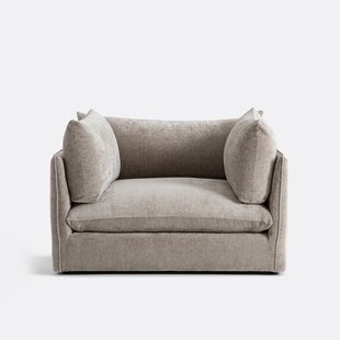 XL fauteuil Malo in getextureerd fluweel