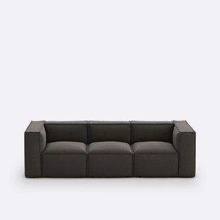 Modulaire bank, 3-zit, getextureerde stof, Seven