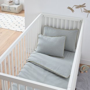 Katoenen dekbedovertrek voor babybed, Tiny Vichy