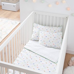 Dekbedovertrek voor babybed in perkal, Elliot