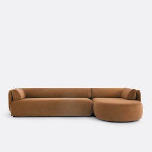 Hoekbank rechts, fluweel, Méridiano