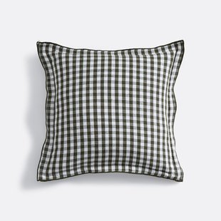 Gingham katoen/linnen kussenhoes, Cottage