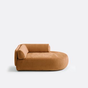 Longchair, rechts, dik fluweel, Méridiano