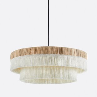 Hanglamp in raffia met franjesØ50 cm, Kavi