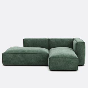 Fluwelen hoekbank rechts Seven