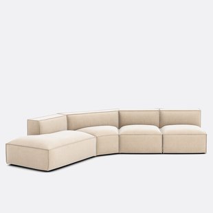 Modulaire zetel links fluweel Vintage, Seven