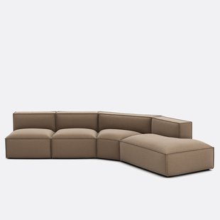 4-delige rechte bank van structuurstof Seven