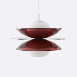 Hanglamp van plexiglas en opalineglas, Okara