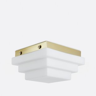 Plafondlamp of wandlamp, opaline glas, breedte 27,5 cm, DECAR