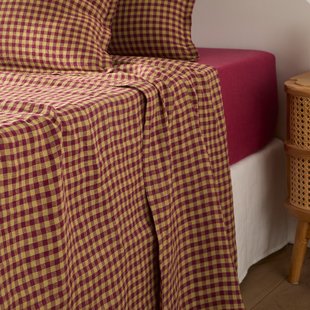 Onderlaken in gewassen linnen, Acélie Bordeaux