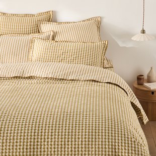 Dekbedovertrek seersucker katoen Cottage absinthe