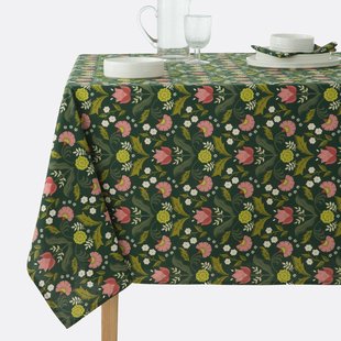 Bedrukt tafelkleed in gewassen katoen, Suzanna