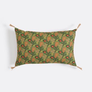 Kussenhoes 30x50 cm, groene achtergrond, Aldea