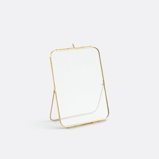 Staand fotokader in messing en glas, H23 cm, Uyova