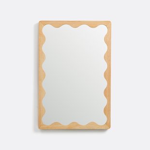 Spiegel met golvend frame, hoogte 91 cm, Lia