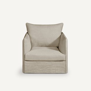 Fauteuil in dik stonewashed linnen, Neo Chiquito