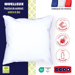 Zacht hoofdkussen anti-mijt Hollofil Proneem®