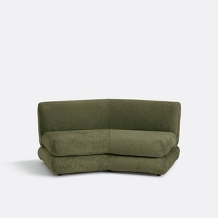 Omvormbare 2-zitsbank in dik fluweel, HOOVER