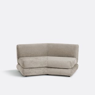 Omvormbare 2-zitsbank in dik fluweel, HOOVER