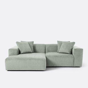 Linker hoekbank, ribfluweel, Liora