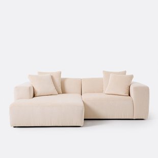 Linker hoekbank, ribfluweel, Liora