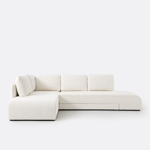 Omvormbare hoekbank in gekruist geweven chenille, Gina