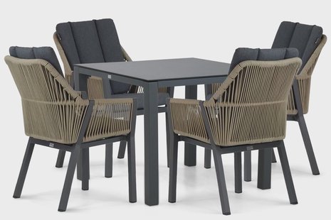 Lifestyle Verona/Mateo 90 cm dining tuinset 5-delig