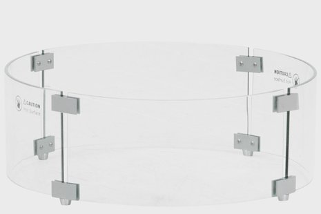 Lifestyle glasset rond voor inbouwbrander