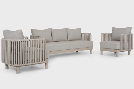 Solento stoel-bank loungeset 3-delig