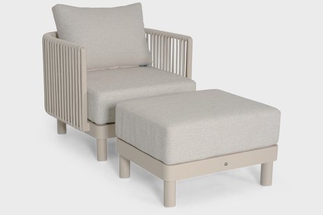 Lifestyle Solento lounge tuinstoel met voetenbank