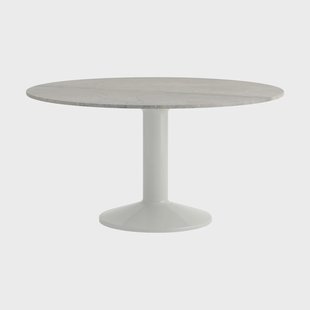 Muuto Midst pilaar tafel Ø140 cm Grijs marmer-grey
