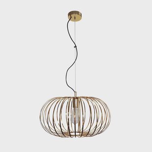 Domiluce Hanglamp Globe, Ø 51 cm, goudkleurig, 1-lamp, E27