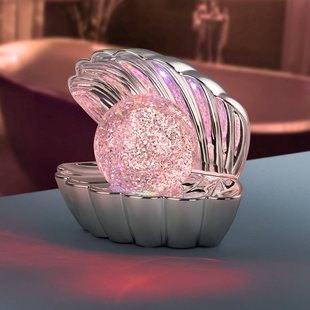 Reality Leuchten LED tafellamp Shelly, chroomkleurig, kunststof, 18 cm, RGB