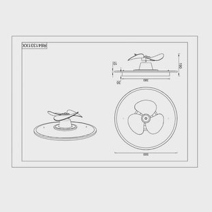 Reality Leuchten LED-ventilator Nybro, zwart, DC, stil, 50 cm, CCT, afstandsbediening