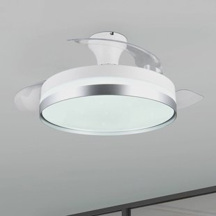 Reality Leuchten LED-ventilator Lindberg DC stil Ø 100 cm CCT afstandsbediening