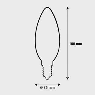 SEGULA LED Elegant Line E14 3W kaars 2.700 K filament dimbaar