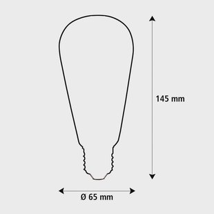 SEGULA LED Elegant Line E27 5W Rustika 2.200 K Filament dimbaar