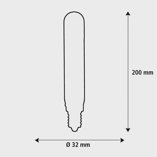 SEGULA LED Elegant Line E27 5W Tube 2.700 K Filament dimbaar