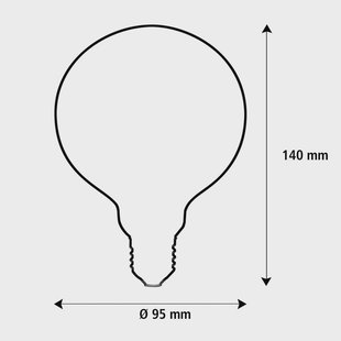 SEGULA LED Elegant Line E27 3W G95 2.200 K Gloeidraad dimbaar