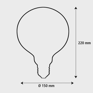 SEGULA LED Elegant Line E27 5W G150 2.200 K Gloeidraad dimbaar