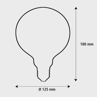 SEGULA LED Fire Flame Line E27 1W G125 rook hangend 1800K