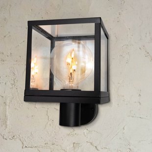 Segula buitenwandlamp Modern, roestvrij staal, glas, zwart, E27