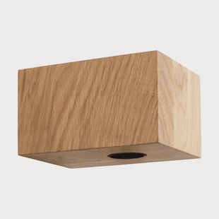 Segula wandlamp Cozy, geolied eikenhout, kubusvorm, E27