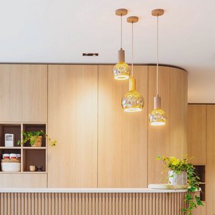 SEGULA hanglamp Flow, geolied eikenhout, E27