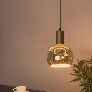 Segula hanglamp Flow, beukenhout in notenkleur, E27
