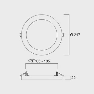 Sylvania LED plafondlamp START 5in1, wit, Ø 22 cm, CCT, dimbaar