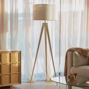 Zuiver Vloerlamp 'Tripod' 157cm, kleur Beige
