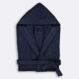 Badjas met kap in bouclette badstof 450 g/m2, Haxel