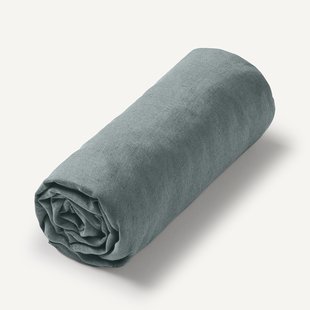 Hoeslaken in gewassen linnen, Elina voor dikke matras